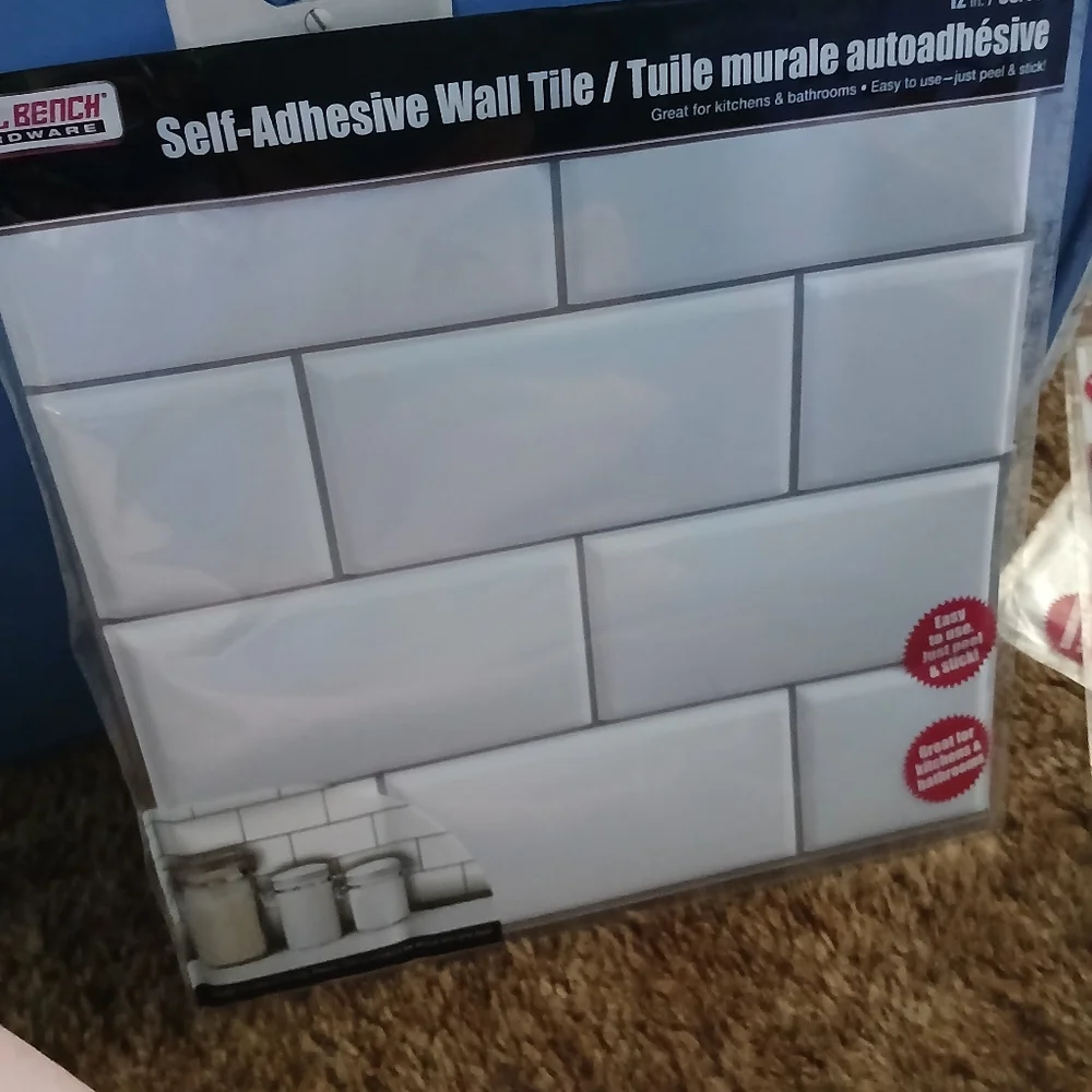 Self-Adhesive White Wall Tile